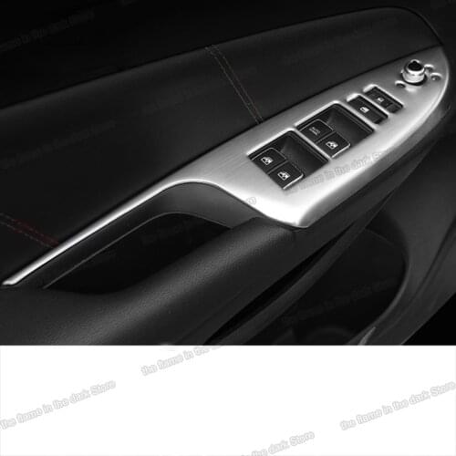 Lsrtw2017 car window control panel trims for changan cs75 2013 2014 2015 2016 2017 silver abs chrome accessories decoration