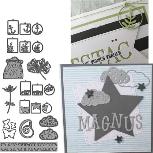 Panalisacraft Butterfly Flower Bear Metal Cutting Dies And Stamps cut die scrapbooking Album Paper Card Craft Embossing