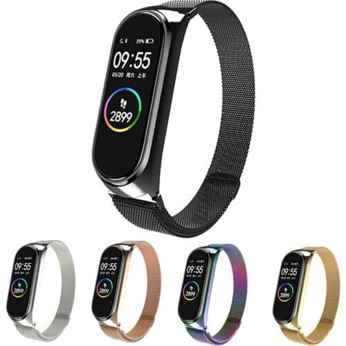 Metal Bracelet Strap For Xiaomi Mi Band 6 5 4 3 Screwless Stainless Steel Strap for Miband 3 4 5 6 Wristbands Pulseira