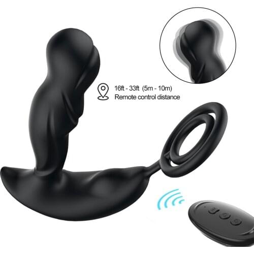 Male Prostate Massage Anal Vibrator Heating Anal Plug Prostate Stimulator Butt Plug Delay Ejaculation Ring Sex Toy for Men Gays