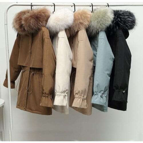 2021 womens new winter leisure loose long string hooded collars overcome wool coat Winter Jacket women 967