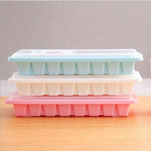 16 Grids Plastic Ice Cube Maker Mold With Lid For Whiskey Drink Accessories Ice Cube Tray Ice Cream Cocktail Party Bar Tools
