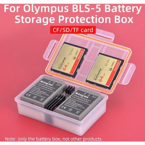 KingMa 10PCS BLS-5 BLS5 Battey Plastic Storage Case Holder Box For Olympus E-PL6 E-PL9 E-PL8 E-PL7 E-PM2 E-P3 EP2 E-M10 Mark III