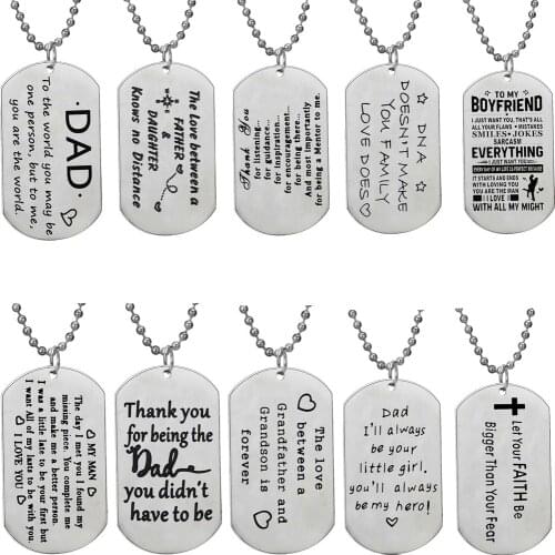 Gifts For Dad Pendant Daddy Fathers Day Birthday Anniversary Gift Present Papa Christmas Necklace XMAS Family Jewelry Present