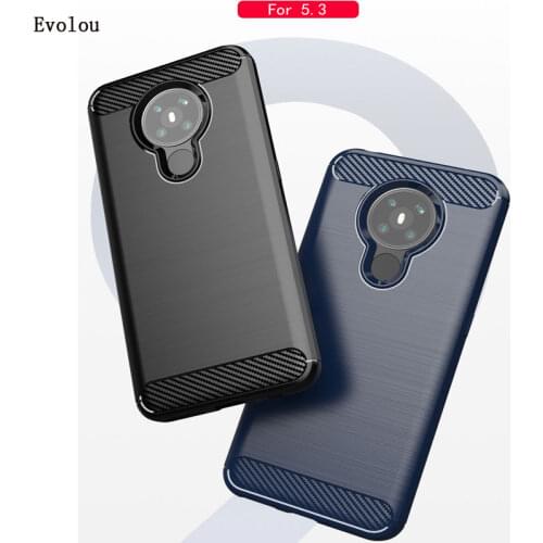 For Nokia 5.3 2.3 6.2 7.2 ase Soft Carbon Fiber Texture Brushed Shockproof Phone Case for Nokia 4.2 Full Protective Back Cover