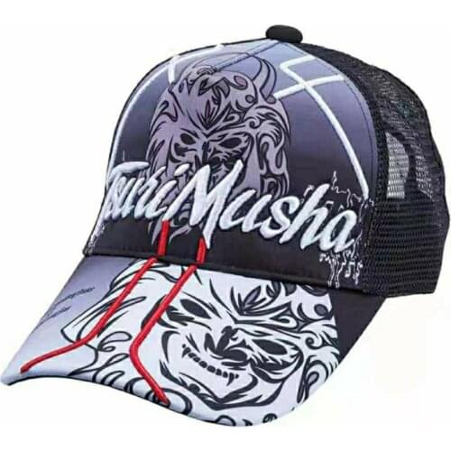 Fishermans Half Net Hat Tsurimusha Fishing Hat Anti-UV Sunshade Mens Fishing Hat Waterproof Windproof Fishing Hat Big Brim