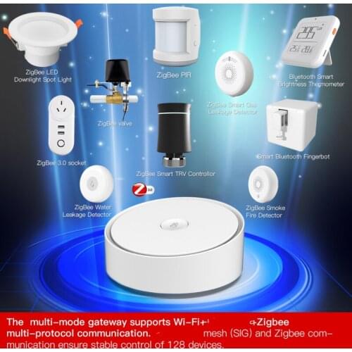 Smart Multi-mode Gateway ZigBee WiFi Bluetooth Hub Work with Tuya Smart life App Voice Control For Alexa Google Home Hot Sale