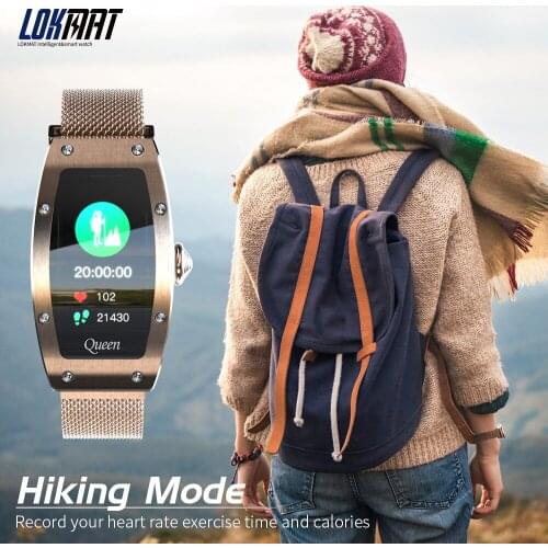 Lokmat Queen Stylish Women Smart Watch Fashion Fitness Smartwatch Heart Rate Monitor Female Reloj Inteligente For Android Ios