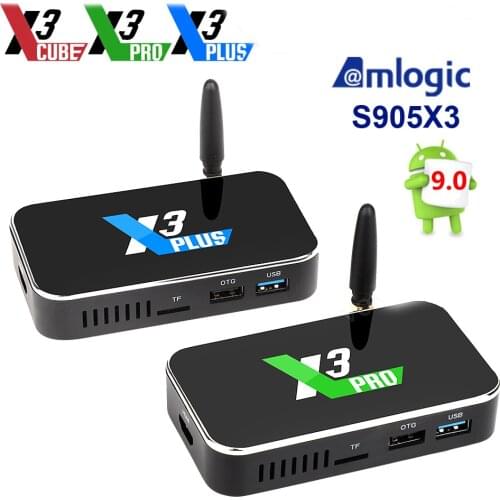 UGOOS X3 PLUS Amlogic S905X3 TV Box Android 9.0 2GB 4GB DDR4 16GB 32GB 64GB ROM 2.4G 5G WiFi 1000M LAN 4K HD X3CUBE X3 PRO