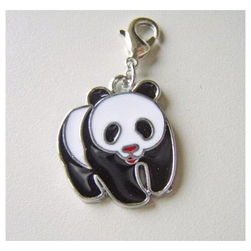 Vintage Silvers Enamel Panda Bear PRINCESS CROWN Anchor Angel Owl Hear Clip Charms Pendants For Jewelry Making Bracelets Z2351