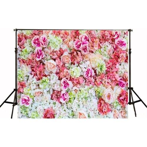 VinylBDS 300x300cm Valentines Day Background Photograph Pink and White Rose Photography Backdrops Valentine Romantic Background