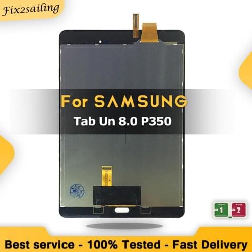New 100% LCD Tab A 8.0 P350 Display Touch Screen Digitizer Sensors Assembly Panel Replacement For Samsung Galaxy P350