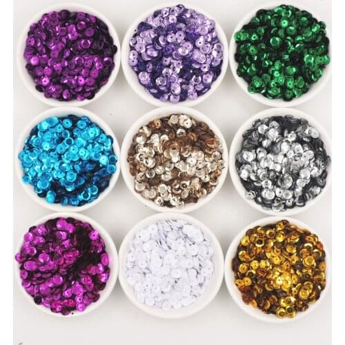 10g 6mm PVC round concave piece. Crafts. Sequins. Sewing. Wedding dress. Clothing. Shoes and hats.DIY handmade accessories