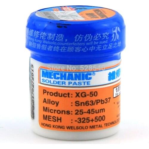 10PCS MECHANIC XG-50 Solder Paste tin cream Flux Paste Sn63/Pb37 25-45um 42g