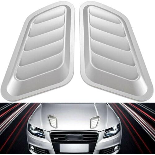2PCS Universal Intake Scoop Turbo Bonnet Vent Cover Hood ABS Car Air Outlet Decorative Hood Vehicle Style Exterior Accessories