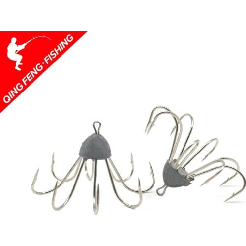3pcs/lot Jig Octagonal Fishing Hooks High Carbon Steel Squid Octopus Anchor Hook Fishing Gear Tool Accessories Umbrella
