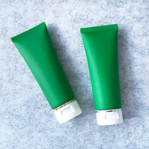 300pcs/lot 100ml 100g Frosted Green Empty Plastic Squeeze Bottle Cosmetic Facial Cleanser Hand Cream Soft Tube butter tube