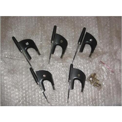 5 pcs German-style ebony 3/4 double bass bow frogs with Copper mounted