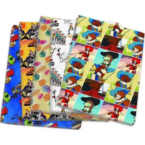 50*145cm Cartoon Printed Polyester Cotton Fabric for Tissue Sewing Quilting Fabrics Needlework Material DIY,1Yc15641