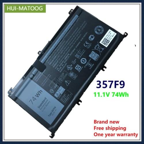 Brand new 357F9 Laptop Batteries for DELL P65F 071JF4 00GFJ6 P57F002 451-BBPZ 3ICP5/57/81-2 7567 15 7559 5576 5577 11.1V 74Wh