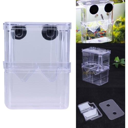 Acrylic Fish Breeding Box Aquarium Breeder Box High Clear Double Guppies Hatching Incubator Aquarium Pets Supplies S/L