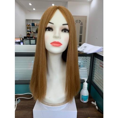 Alishevy custom made silk top European virgin hair wigs slight wave jewish wig kosher wig Best Sheitels in stock