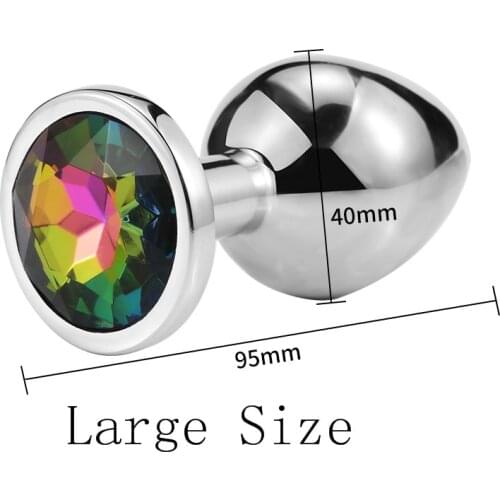 L Size Stainless Steel Butt Plug Anus Prostate Massager for Man Adult Sex Toy Beginners Anal Plug Smooth Anal Beads SM Sex Game