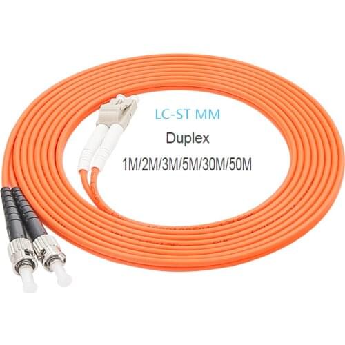 Free shippingfibre jumper 5PCS/lot LC/UPC-ST/UPC fiber optic patch cord 1M 2M 3M 5M Duplex Multimode cable FC-FC optical fibre