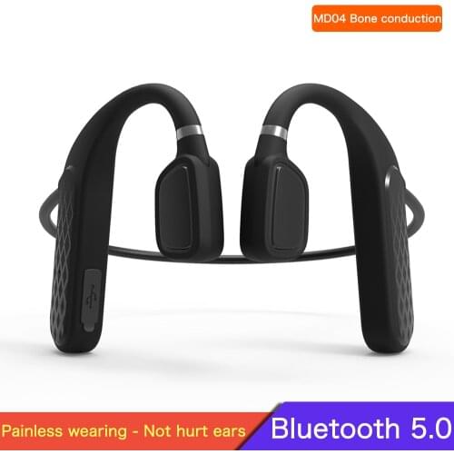 MD04 Bone Conduction Bluetooth 5.1 Headphone Wireless Earphones Waterproof Stereo Noise Reduction Sports Music Earbuds With Mic