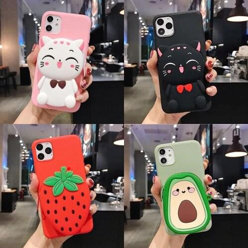 3D Silicon Coin Bags Case for Huawei Nova 5T 7i 6 SE 7 Pro 3 3i Soft Cartoon Phone Back Cover for Huawei Y6P Y7P Y8P Y9S Fundas