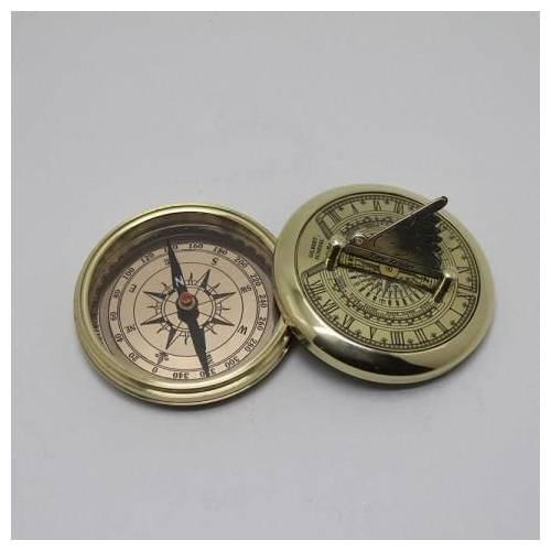 Solar Clock Cover Navigation Gps Brass Compass Gift