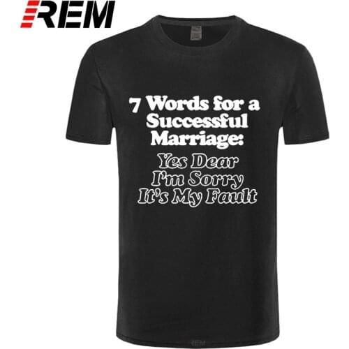 7 PALABRAS PARA A Successful Matrimonio Camiseta Divertida Hombre - T Shirt 100% Cotton Printed T-Shirt Fashion Brand