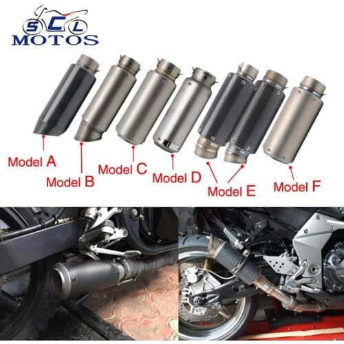 Sclmotos -51 or 60mm Motorcycle Exhaust Muffler Pipe Escape Moto Dirt Bike,Street Bike,Scooter ATV Quad Z750 Z800 Z1000 Racing