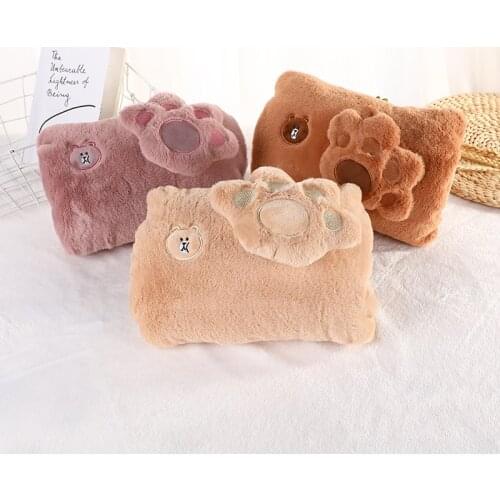 Hot Water Bottle Rechargeable Student Cute Plush Electric Warmer To Warm The Belly and Menstrual Hot Compress Household Items