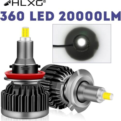 HLXG h1 canbus car headlight CSP 20000LM luces 60W bulb turbo led h7 360 H8 H9 H11 9005 9006 HB3 HB4 fog lampada lamp led Lights