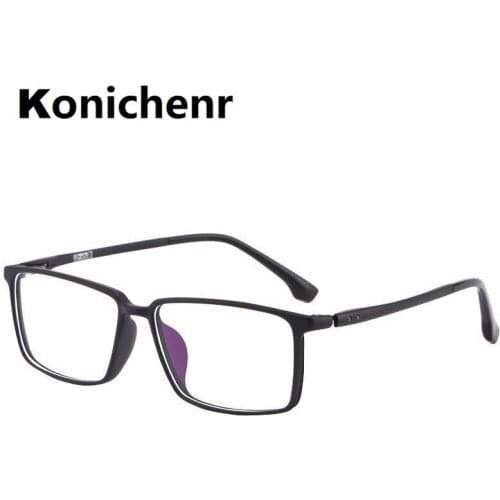 Konichenr Plastic Titanium Square Optical Glasses Men New Prescription Eyeglasses Frame Women Myopia Eyewear Spring Temple