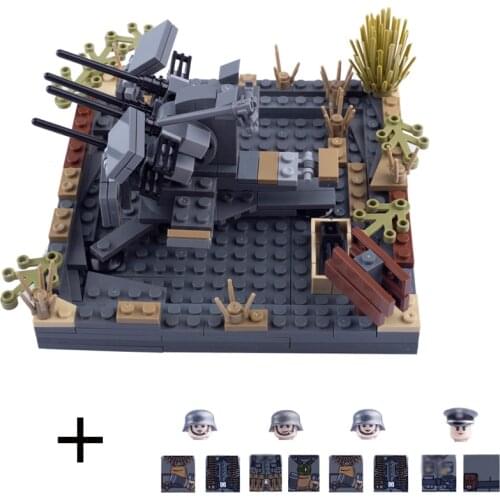 MOC WW2 Military German Trucks Tank Car Building Blocks US Army Figures Weapons Vehicles Accessories Model Bricks Kids Toys