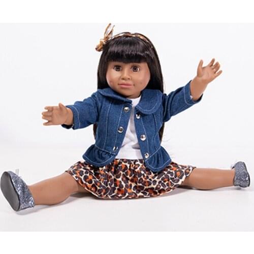 Sudoll 18 Inch American Dolls Eyes Blink Doll Reborn Babies Toys for Children with soft Cloth body for Girls Birthday Gifts