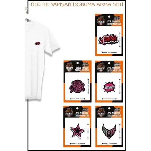 With the iron Woven Rig Set Patch Patch Star Gırl Model