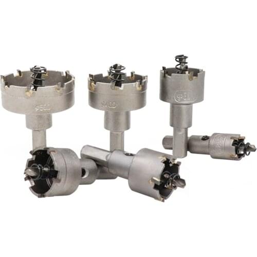 Metal Hole Drill Cutter 16-53mm Carbide Tipped Core Drill Bit Holesaw Drill TCT Drill Bit Set