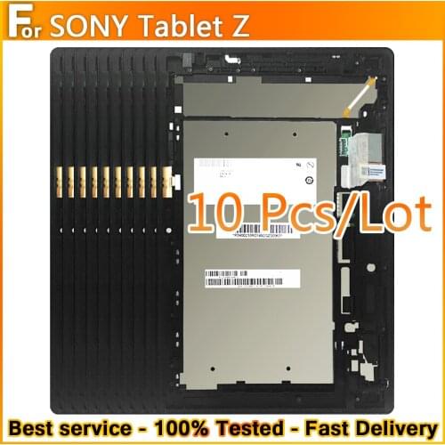 10PCS Original LCD replacement For Sony Xperia Tablet Z 10.1 SGP311 SGP312 SGP321 LCD display touch screen assembly with Frame