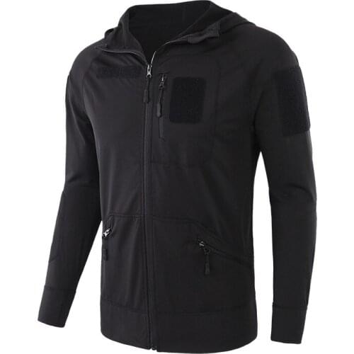 Autumn black outdoor catch a pullover commando tactics fleece man brushed elastic hoodies