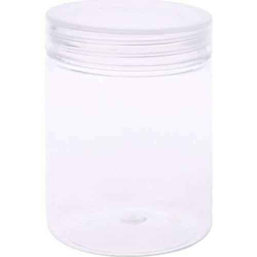 Qianqian56 150ml Round Clear PET Container Jar Pot Bottle For DIY Slime Clay Makeup Cosmetic Cream Nail Box Square With Lid