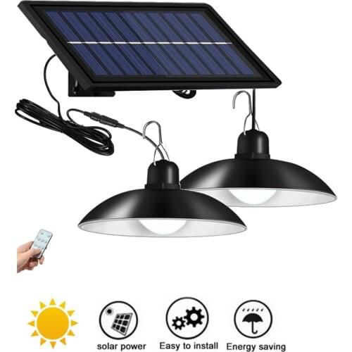 Retro Lampshade Solar Pendant Chandelier solar Rechargeable Garden light Lawn Lamp Night Security Wall Light Outdoor Yard Fence