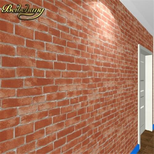 Beibehang vinyl brick wallpaper roll papel pintado coverings vintage wall paper for walls 3 d papel parede papel de parede 3d