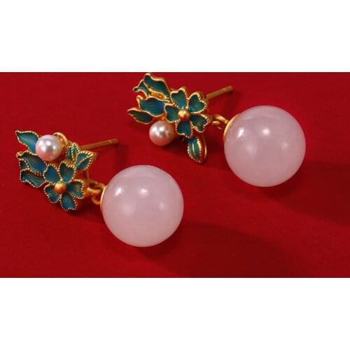 Pearl Drop Earrings for Women Gift Bijoux fine jewelry OL 18k Gold PendientesRomantic Wedding Jewelry For Brides Bridesmaid