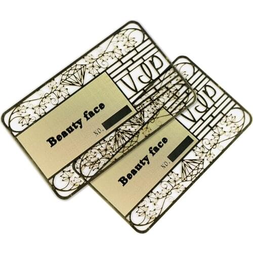 Silk Screen 0.4mmThickness Laser Cut Anodized Customized Metal Business Metallic Membership VIP Card