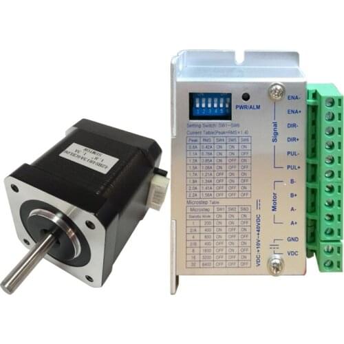 Plug-in NEMA 17 Stepper Motor+M422 driver 52n.cm 1.8 degree Body Length 48mm CE Rohs