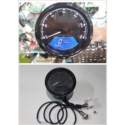 Universal motorcycle multifunctional mete 12000rpm KMH / MPH LCD motorcycle speedo meter