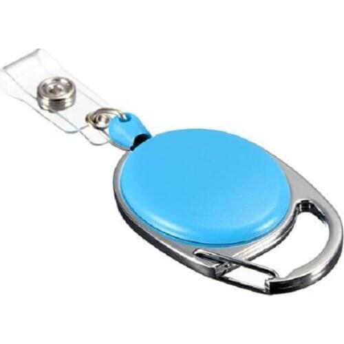 Retractable Pull Key Ring Chain Reel ID Lanyard Name Tag Card Badge Holder Reel Recoil Belt Key Ring Clip